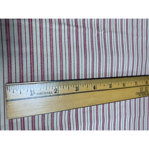 Red & Cream Striped Cotton Fabric 1 yard x 44" Wide - Picture 7 of 11